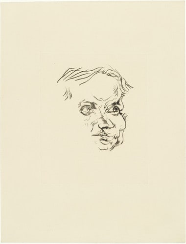 Portrait-Sketch: Portrait of Franz Pfemfert (Porträt-Skizze: Bildnis Franz Pfemfert) (plate, loose leaf) from the periodical Das Kunstblatt, vol. 2, no. 3 (Mar 1918)