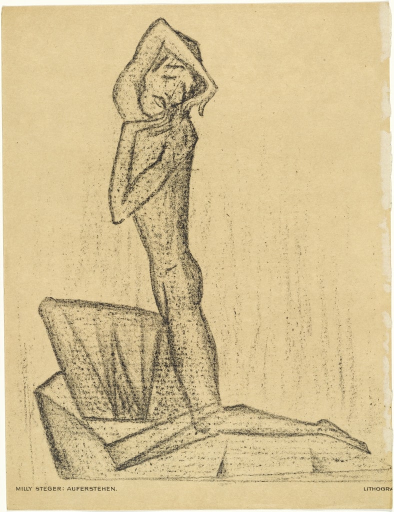 Resurrection (Auferstehen) (plate, preceding p. 193) from the periodical Das Kunstblatt, vol. 1, no. 7 (Jul 1917)