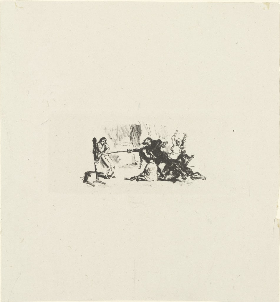 Benvenuto Punishes Paul and Katharine (Benvenuto bestraft Paul und Katharine) for the illustrated book Benvenuto Cellini