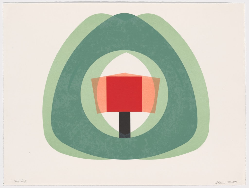 Green Realeau Form with Red Cube