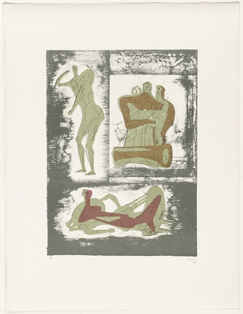 Reclining and Standing Figure and Family Group from Reclining Figures