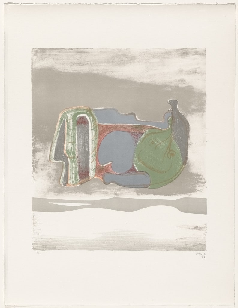 Reclining Figure with Sky Background from Reclining Figures