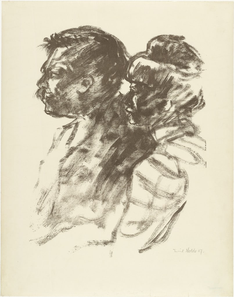Man and Woman, in Profile (Mann und Frau, Profil)