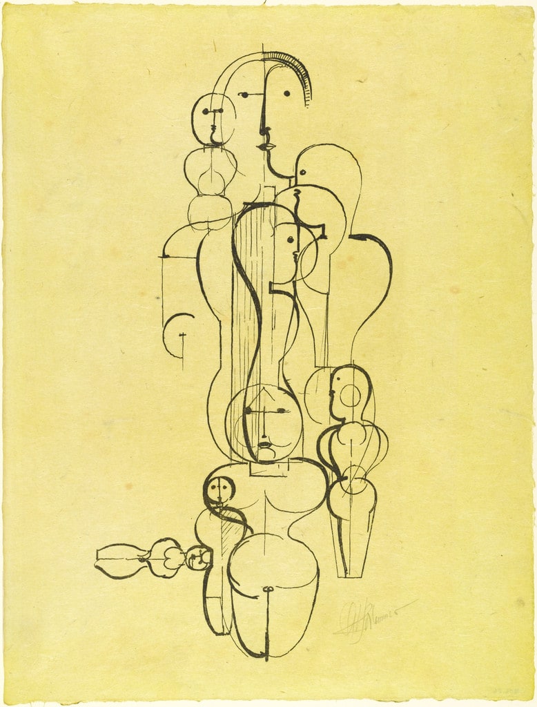Concentric Group: Figure Plan K1 (Konzentrische Gruppe: Figurenplan K) from the portfolio New European Graphics, 1st Portfolio: Masters of the State Bauhaus, Weimar (Neue europäische Graphik, 1. Mappe: Meister des Staatlichen Bauhauses in Weimar)