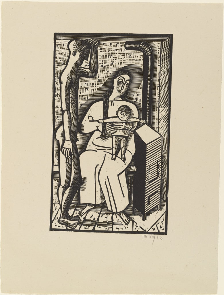 By the Stove (Am Ofen) from Masters' Portfolio of the Staatliches Bauhaus (Meistermappe des Staatlichen Bauhauses)