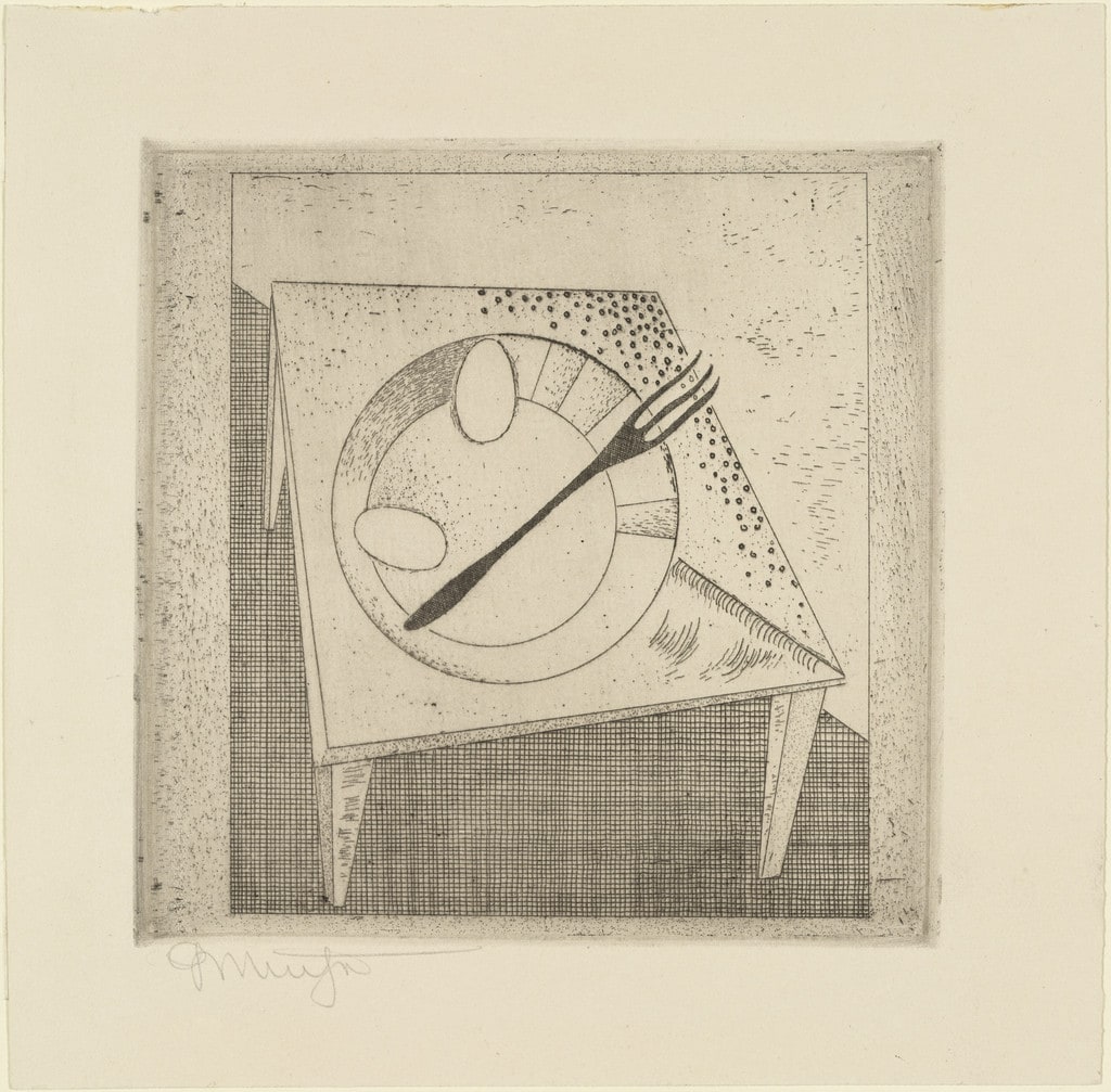 On the Table (Auf dem Tisch) from Masters' Portfolio of the Staatliches Bauhaus (Meistermappe des Staatlichen Bauhauses)