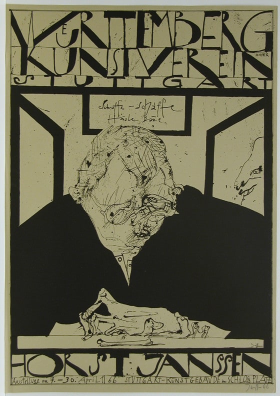 Wuerttembergischer Kunstverein... Horst Janssen, poster