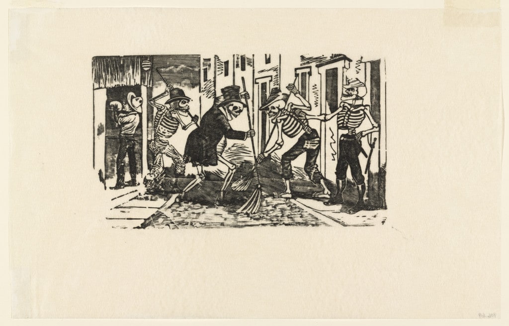 Street-cleaning Calavera (Calavera de los Patinadores)