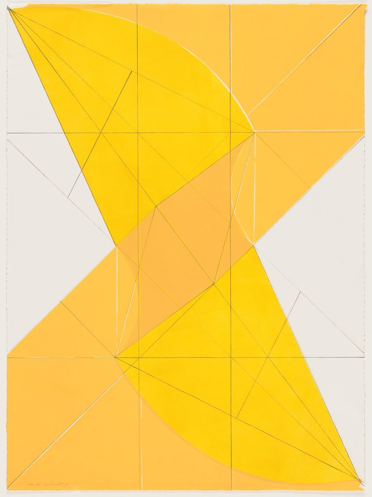 Yellow Spiral from the series Tamarind Squares