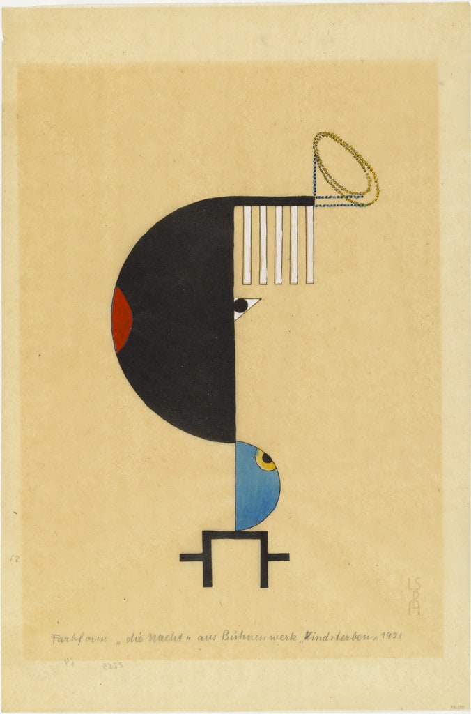 Colorform 2 (Night) (Farbform 2 [Nacht]) from the portfolio New European Graphics, 1st Portfolio: Masters of the State Bauhaus, Weimar, 1921 (Neue europäische Graphik, 1. Mappe: Meister des Staatlichen Bauhauses in Weimar, 1921)