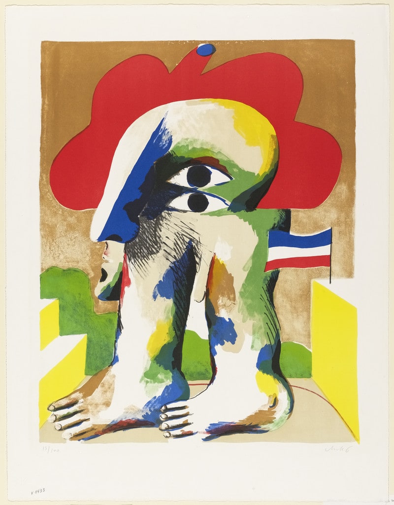 Figure with Red P - Hat with Flag