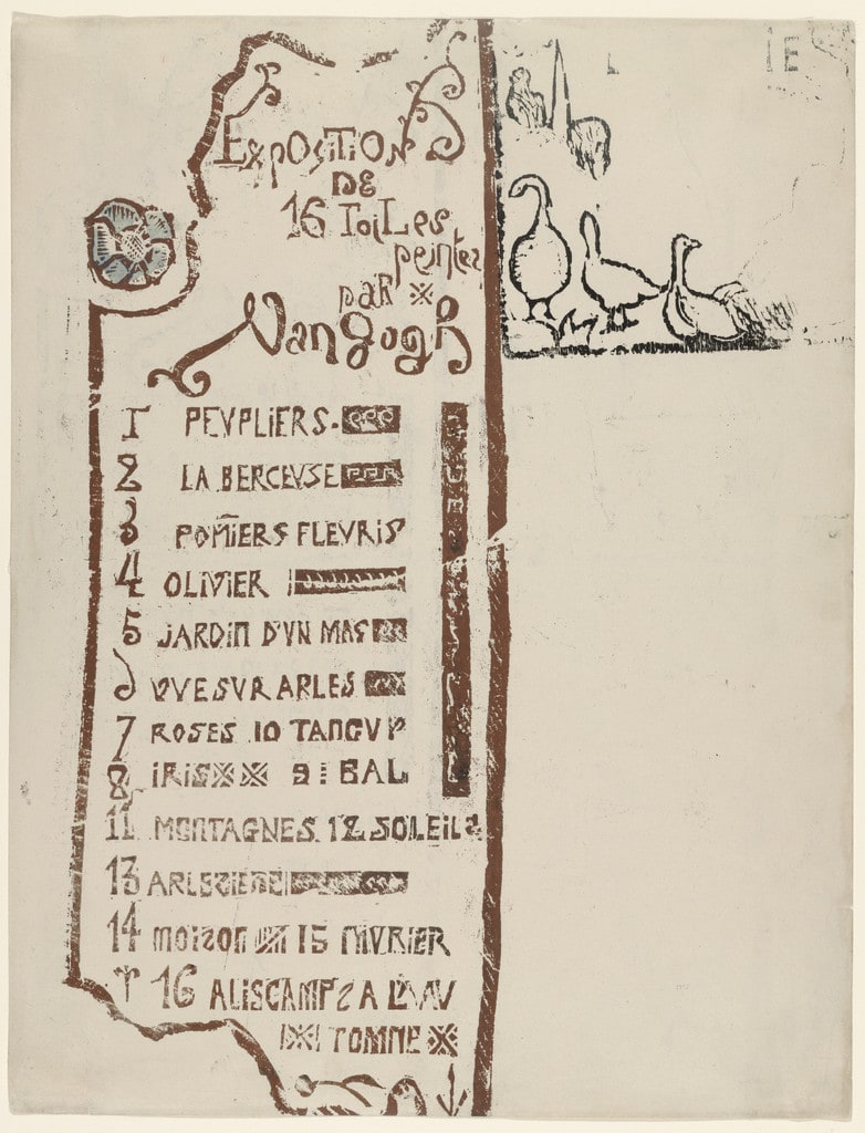 Catalogue for the Van Gogh Exhibition at Le Barc de Boutteville and Lottery Ticket