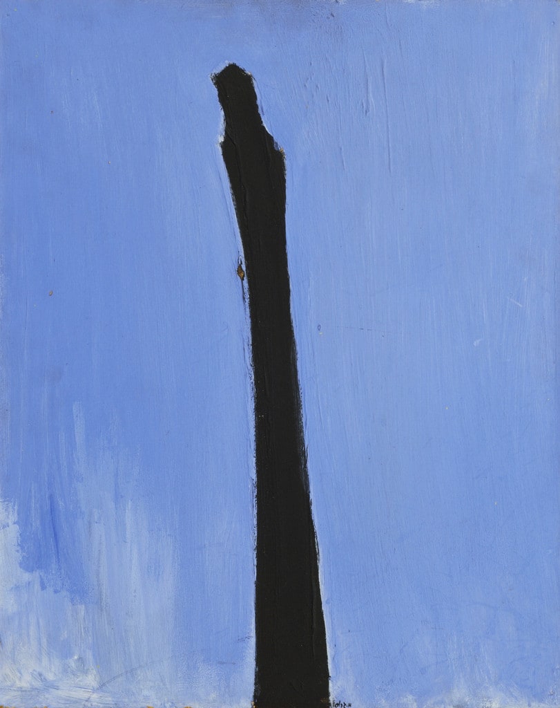 Small Figure on Blue