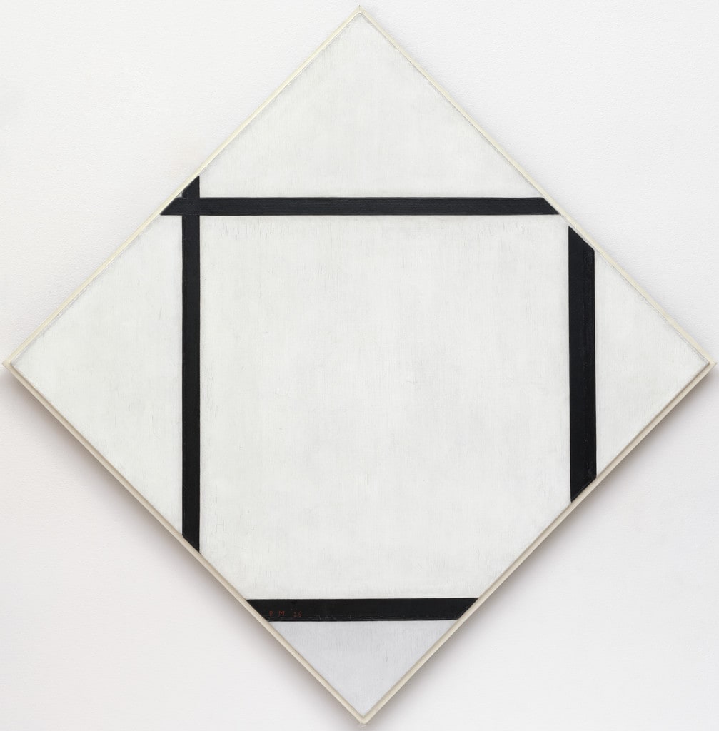 Tableau I: Lozenge with Four Lines and Gray