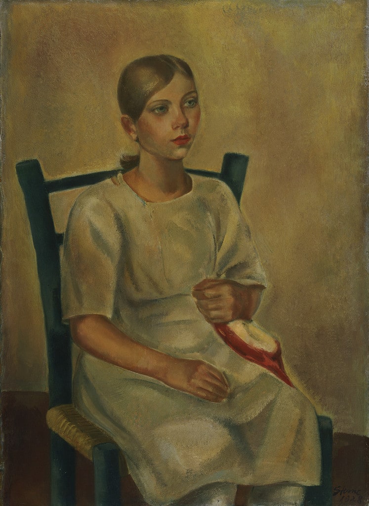 Girl in Blue Chair