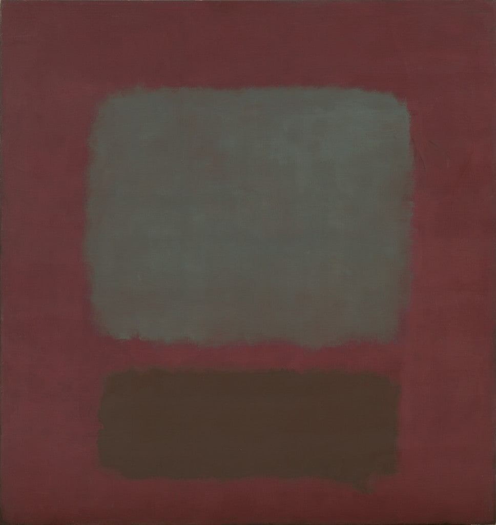 No. 37/No. 19 (Slate Blue and Brown on Plum)