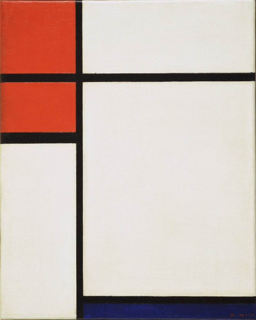 Composition with Red and Blue