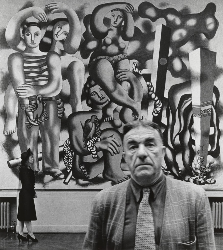 Fernand Léger with Irene and "Composition with Parrots"