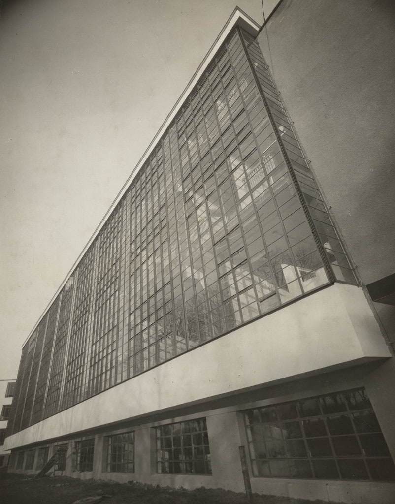 Bauhaus Workshop Building from Below. Oblique View
