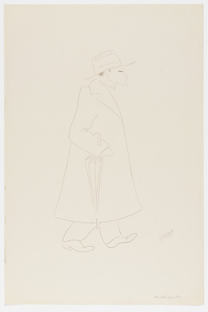 Alexander Archipenko from Caricatures by Georges de Zayas: Eight Very Modern Painters, Two Sculptors and a Musician (Caricatures par Georges de Zayas: Huit peintres, deux sculpteurs et un musicien très modernes)