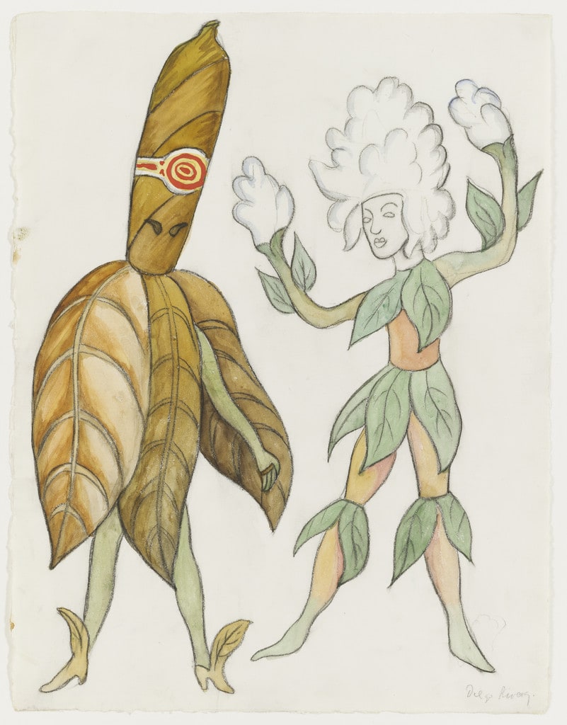 Tobacco – Cotton. Costume design for the ballet H.P. (Horsepower)