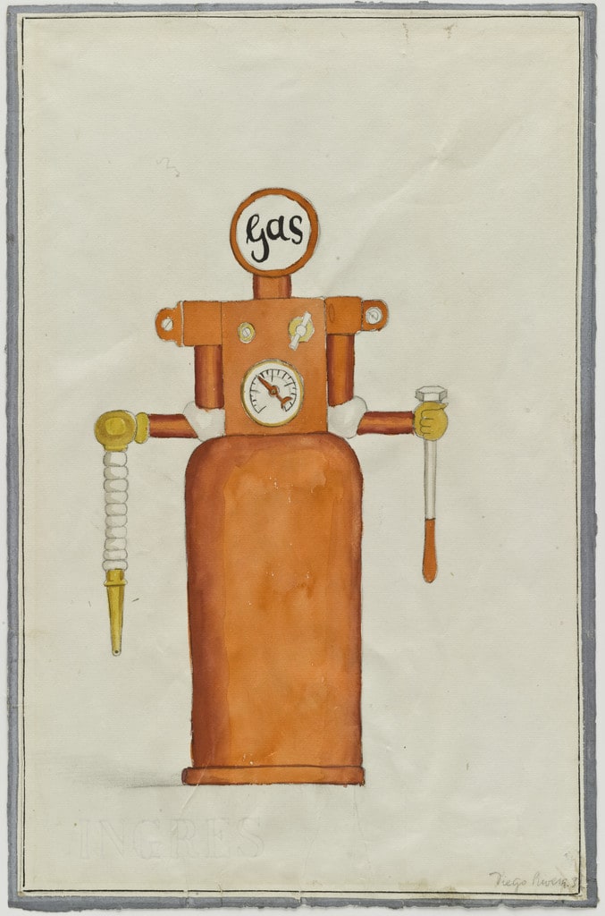 Gas Pump. Set design for the ballet H.P. (Horsepower)