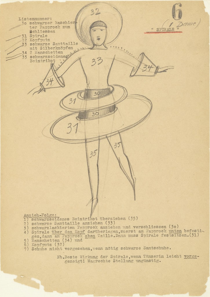 Spiral (Spirale) from Notes and sketches for The Triadic Ballet (Das triadische Ballett)