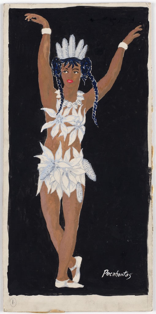 Pocahontas. Costume design for the ballet Pocahontas