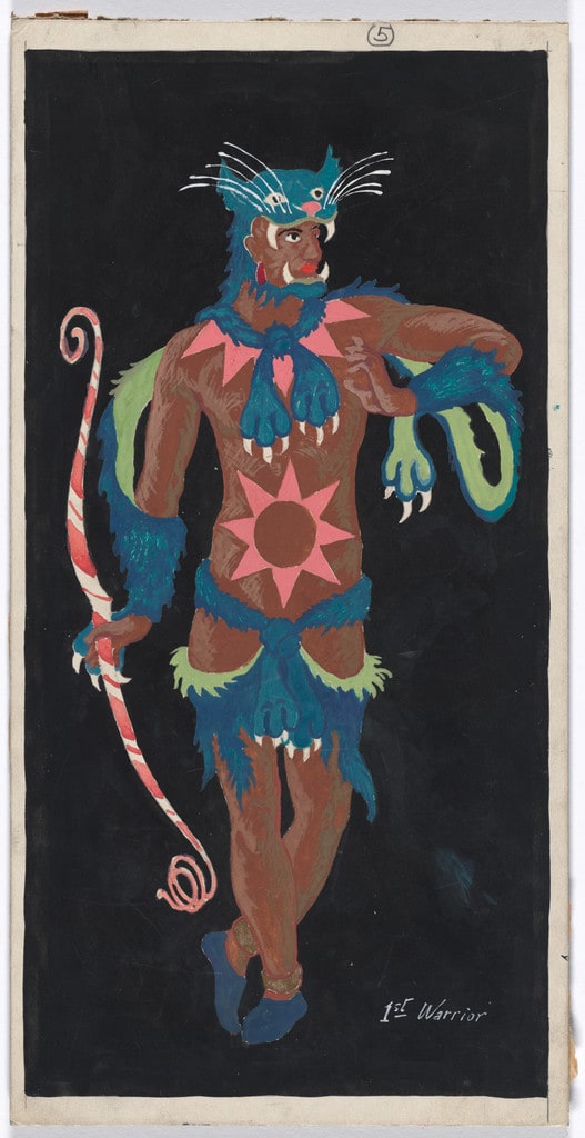 First Warrior. Costume design for the ballet Pocahontas