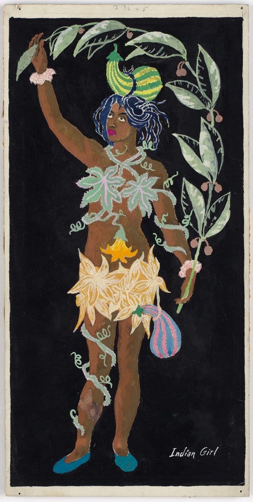 Indian Girl. Costume design for the ballet Pocahontas