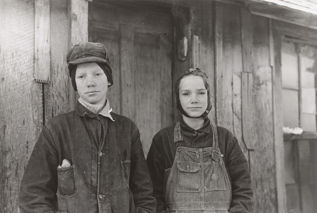 Two Children of John Scott, a Hired Hand Living near Ringgold, Iowa