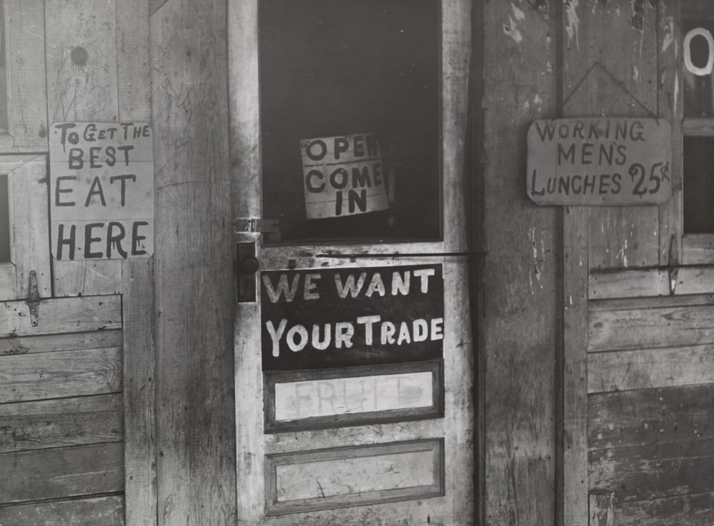 "Working Men Lunches" Café Where Construction Workers Eat in Pineville, Louisiana, on Highway to Camp Livingston