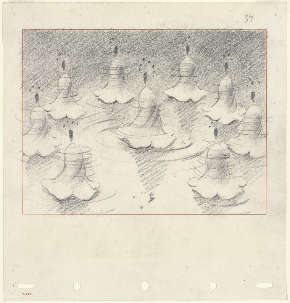 Flowers, sketch for ballet scenes for the film Fantasia