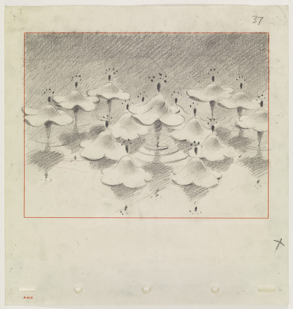Flowers, sketch for the ballet scenes for the film Fantasia