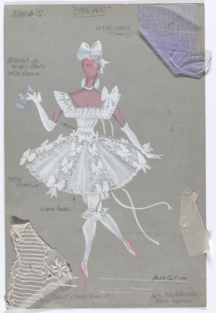 Costume design for the ballet Charade (or The Debutante)