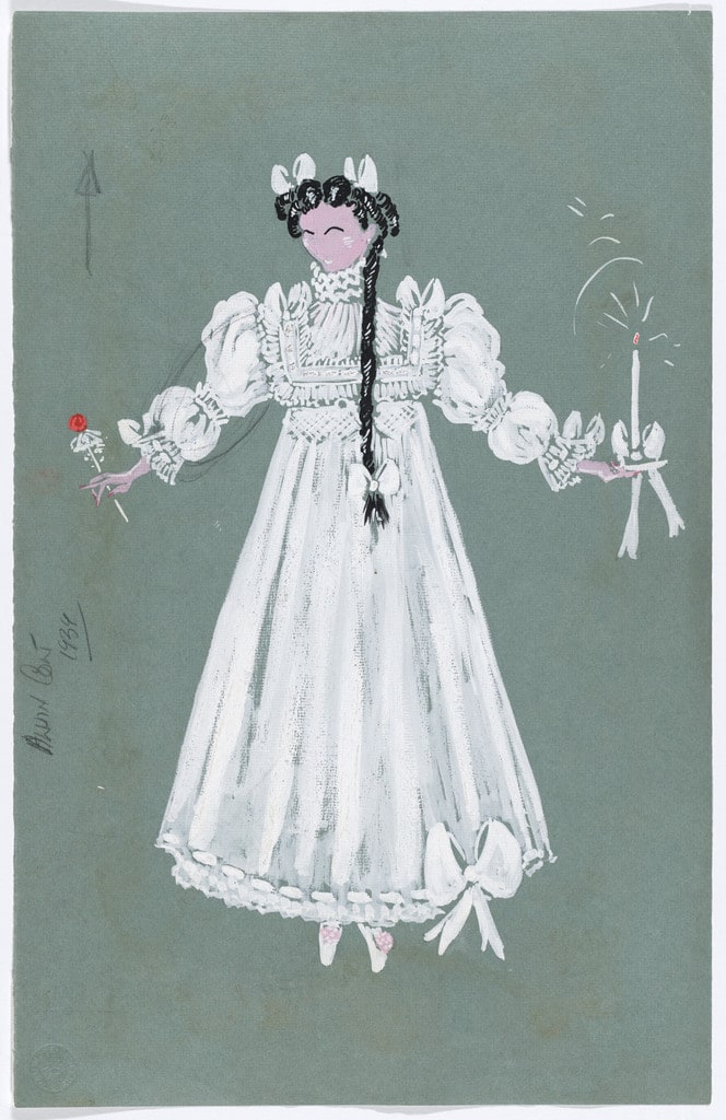 Costume design for the ballet Charade (or The Debutante)