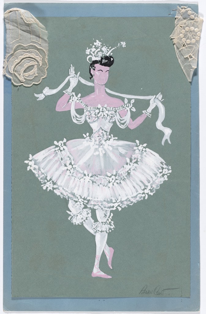 Costume design for the ballet Charade (or The Debutante)