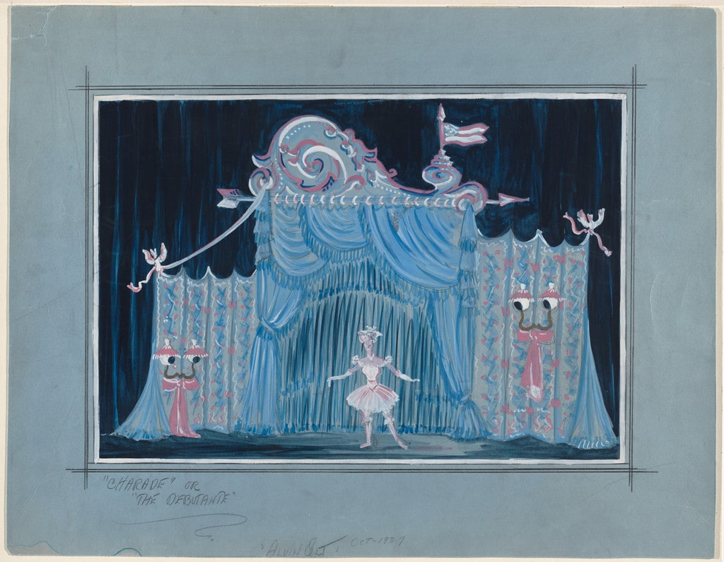 Set design for the ballet Charade (or The Debutante)