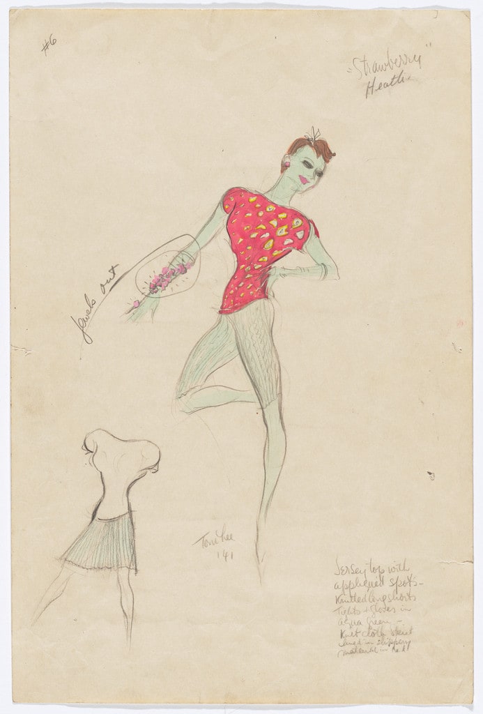 Strawberry. Costume design for the ballet Juke-Box