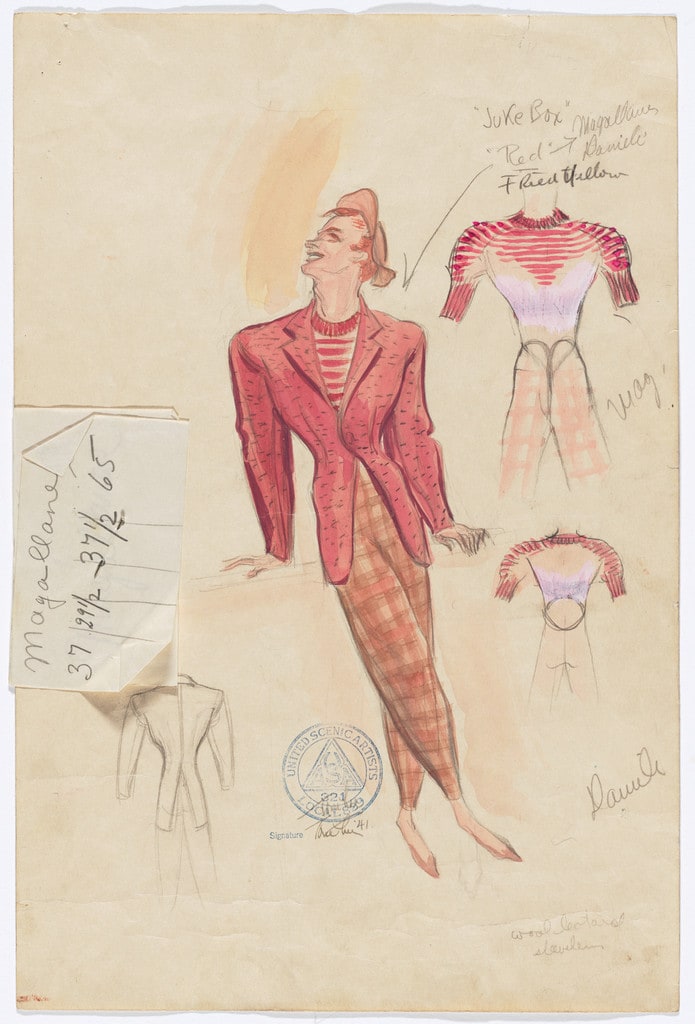 Red. Costume design for the ballet Juke-Box
