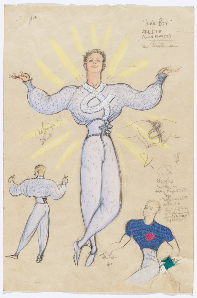 Athlete (Corn Flakes). Costume design for the ballet Juke-Box