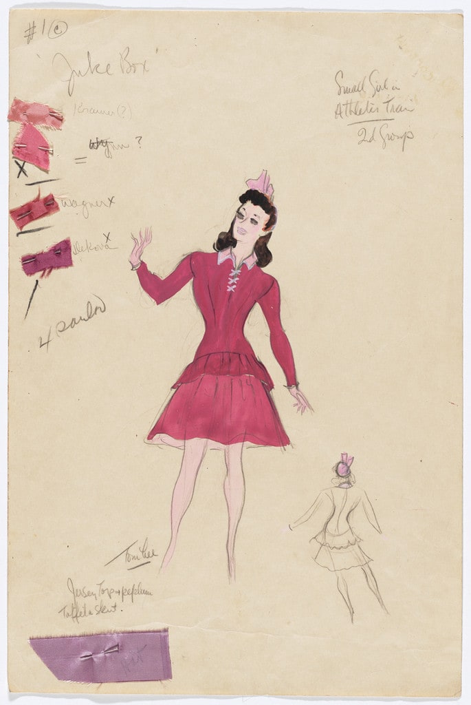 Small Girl in Athletic Train 2nd Group. Costume design for the ballet Juke-Box