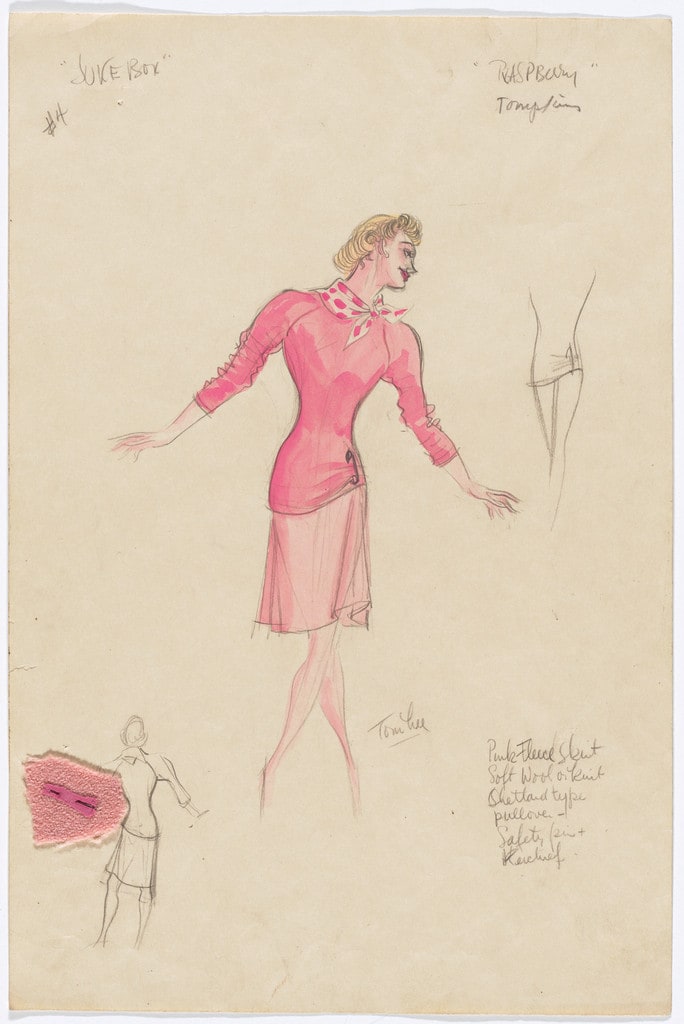Raspberry. Costume design for the ballet Juke-Box