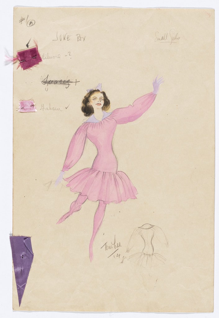 Small Girls. Costume design for the ballet Juke-Box