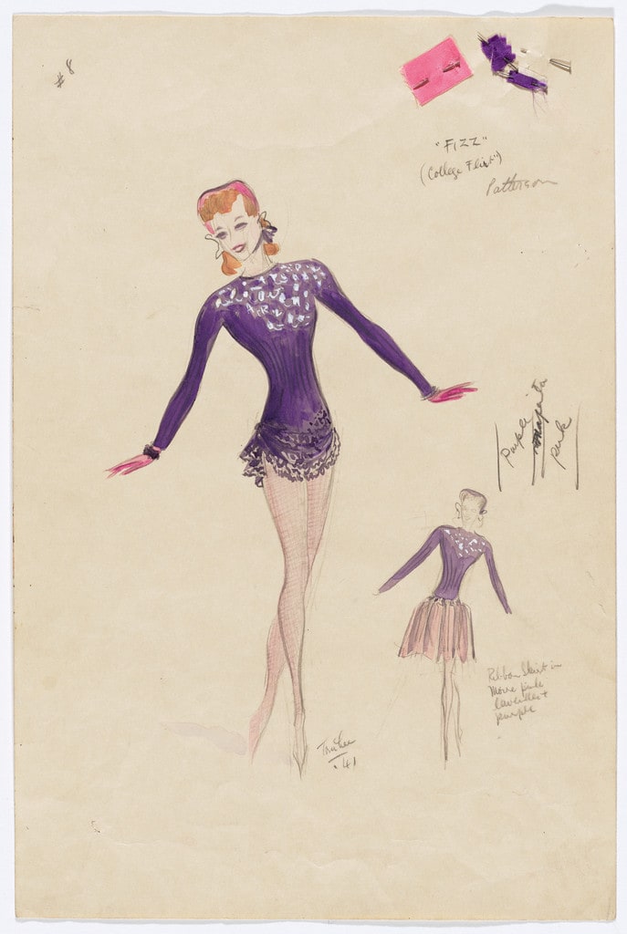 Fizz. Costume design for the ballet Juke-Box