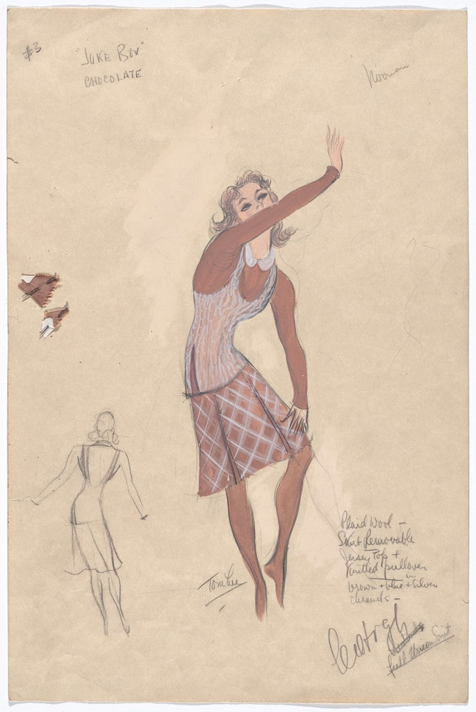 Chocolate. Costume design for the ballet Juke-Box