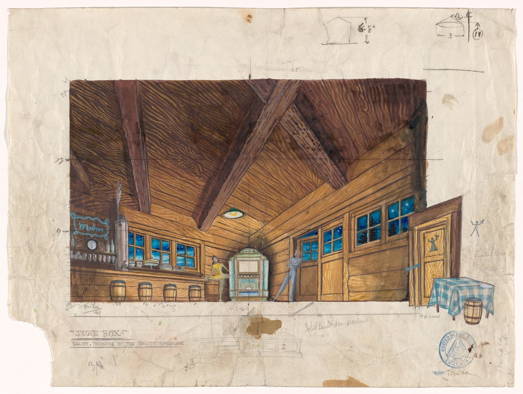 Set design for the ballet Juke-Box