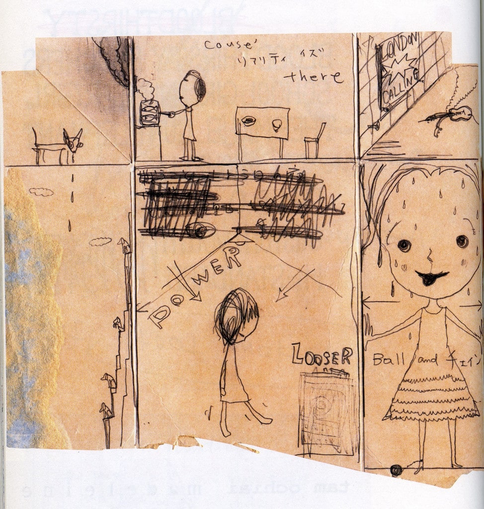 Untitled (Multiple drawings on German sugar package) from the series Time of My Life