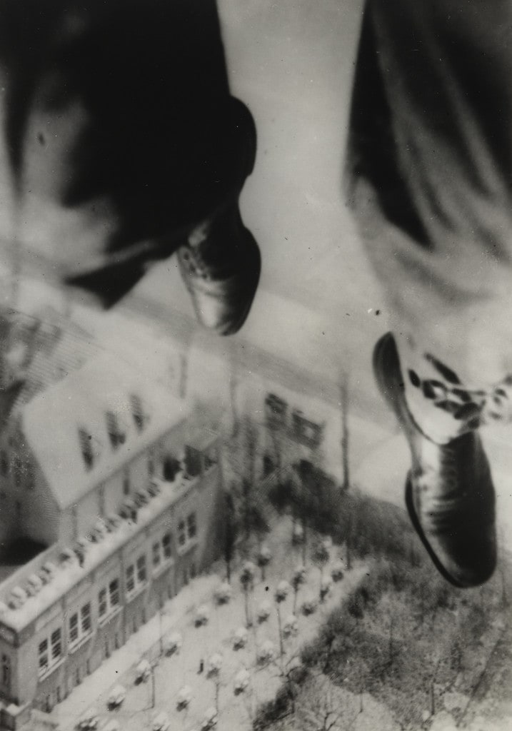 Seconds before Landing, Seconds before Landing \from the series\ I Photograph Myself during a Parachute Jump (Ich fotografiere mich beim Absturz mit dem Fallschirm) (Sekunden vor der Landung)
