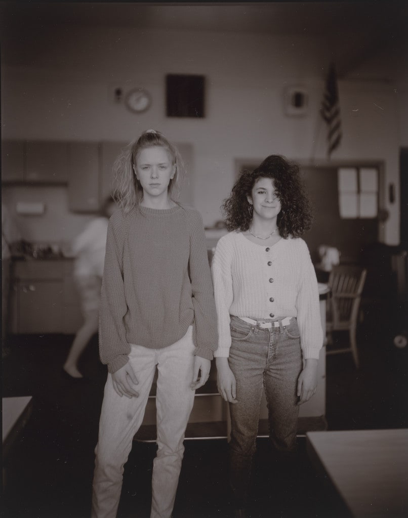Danielle Miller and Maria Koslop in Home Economics, H.F. Grebey Junior High School, Hazleton, Pennslyania